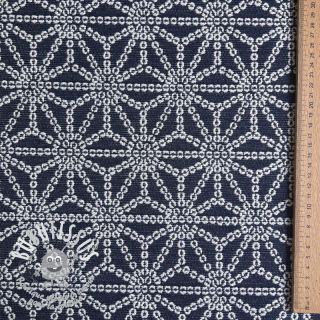 Tissu déco jacquard Bong marine
