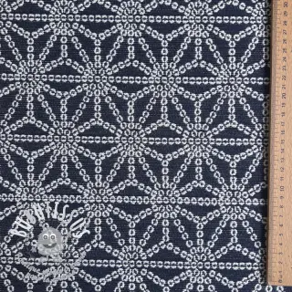 Tissu déco jacquard Bong marine