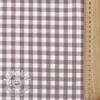 Tissu coton Check mauve