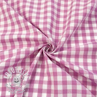 Tissu coton Check pink