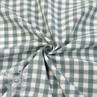 Tissu coton Check teal