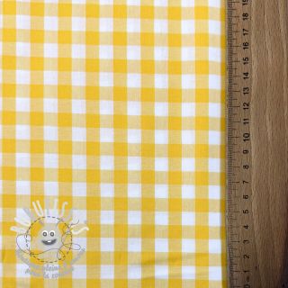 Tissu coton Check yellow