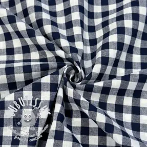 Tissu coton Check navy