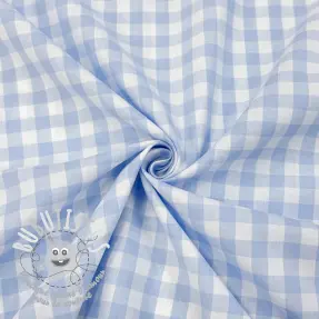 Tissu coton Check light blue