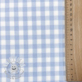 Tissu coton Check light blue