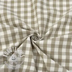 Tissu coton Check sand