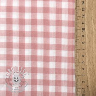 Tissu coton Check old rose