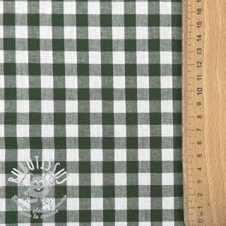 Tissu coton Check dark green