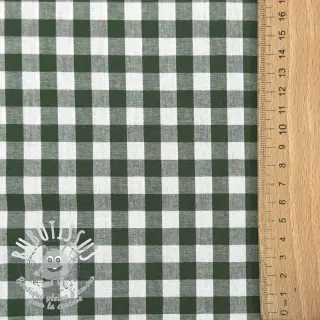 Tissu coton Check dark green