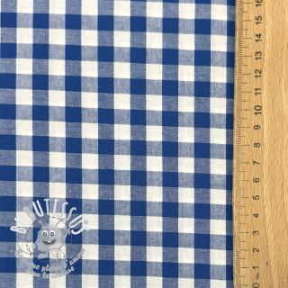 Tissu coton Check sky