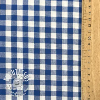 Tissu coton Check sky