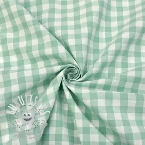 Tissu coton Check mint