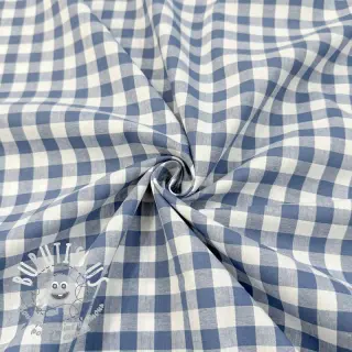Tissu coton Check blue