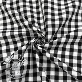 Tissu coton Check black