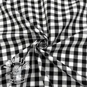 Tissu coton Check black