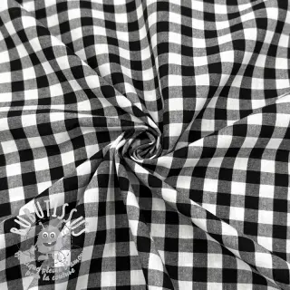 Tissu coton Check black