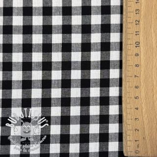 Tissu coton Check black
