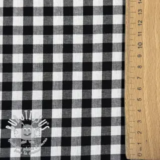 Tissu coton Check black