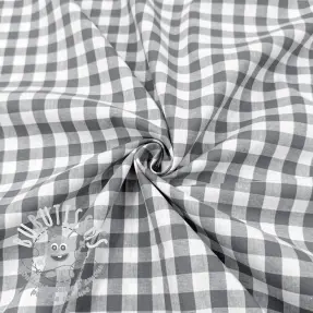 Tissu coton Check grey
