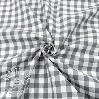 Tissu coton Check grey