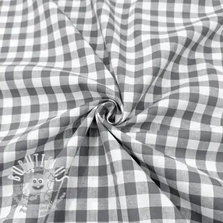 Tissu coton Check grey
