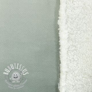 Tissu velours jersey TEDDY old green