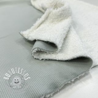 Tissu velours jersey TEDDY old green