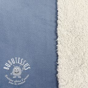 Tissu velours jersey TEDDY jeans