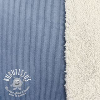 Tissu velours jersey TEDDY jeans