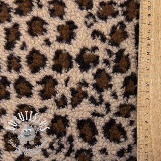 Tissu de manteau TEDDY Panthera light sand