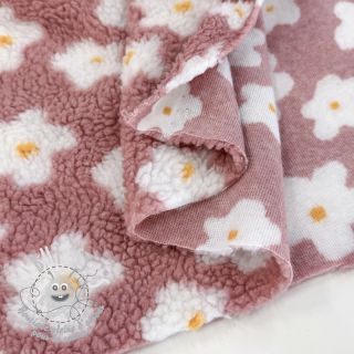 Tissu de manteau TEDDY Daisy old pink