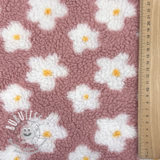 Tissu de manteau TEDDY Daisy old pink