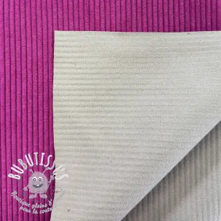 Tissu velours cotelé HUGGY hibiscus