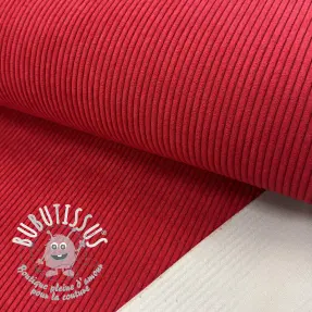 Tissu velours cotelé HUGGY tomate