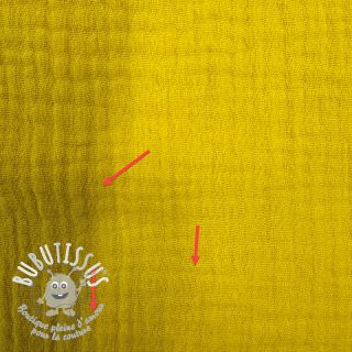 Tissu double gaze/mousseline lemon 2nd class