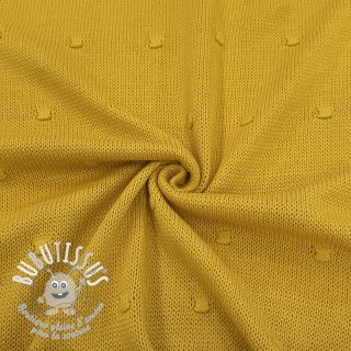 Tissu tricot BIG KNIT DOT ochre