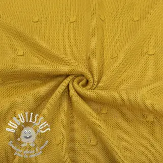 Tissu tricot BIG KNIT DOT ochre