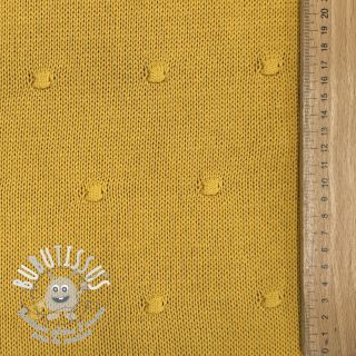 Tissu tricot BIG KNIT DOT ochre