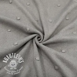 Tissu tricot BIG KNIT DOT grey