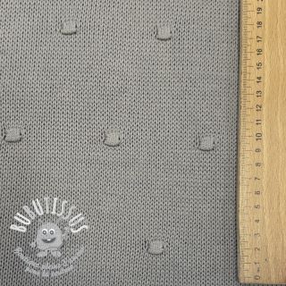 Tissu tricot BIG KNIT DOT grey