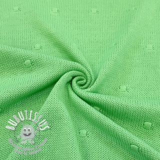 Tissu tricot BIG KNIT DOT grass green