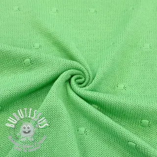 Tissu tricot BIG KNIT DOT grass green