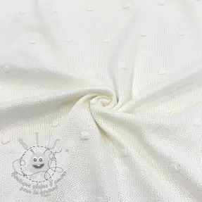 Tissu tricot BIG KNIT DOT off white