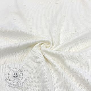 Tissu tricot BIG KNIT DOT off white