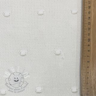 Tissu tricot BIG KNIT DOT off white