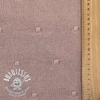 Tissu tricot BIG KNIT DOT old pink
