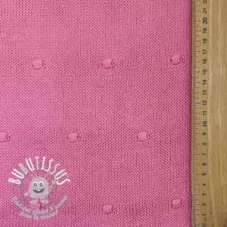 Tissu tricot BIG KNIT DOT pink