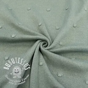 Tissu tricot BIG KNIT DOT old green