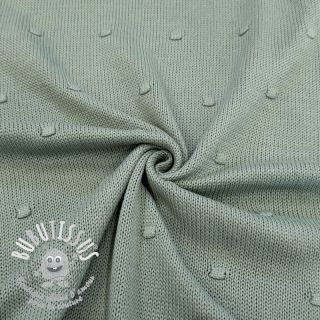 Tissu tricot BIG KNIT DOT old green