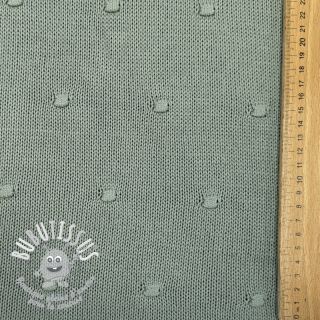Tissu tricot BIG KNIT DOT old green